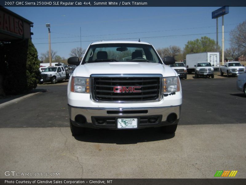 Summit White / Dark Titanium 2007 GMC Sierra 2500HD SLE Regular Cab 4x4