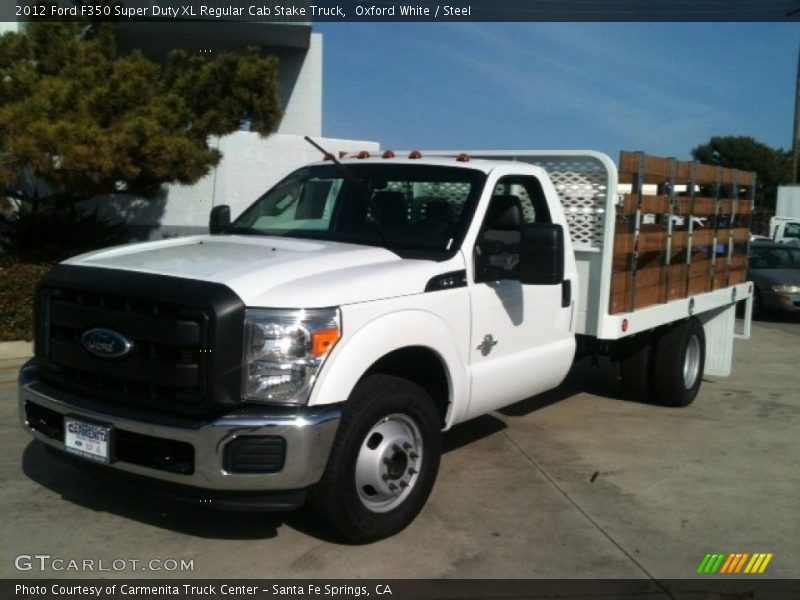 Oxford White / Steel 2012 Ford F350 Super Duty XL Regular Cab Stake Truck