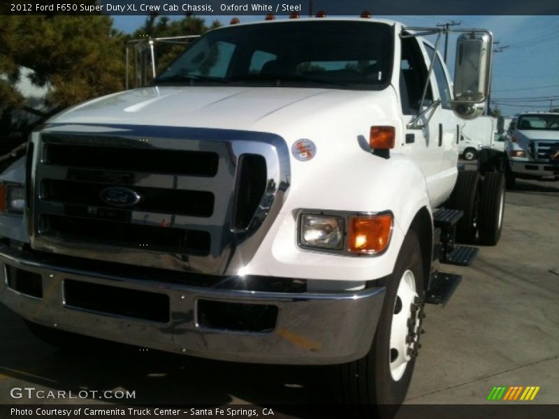Oxford White / Steel 2012 Ford F650 Super Duty XL Crew Cab Chassis