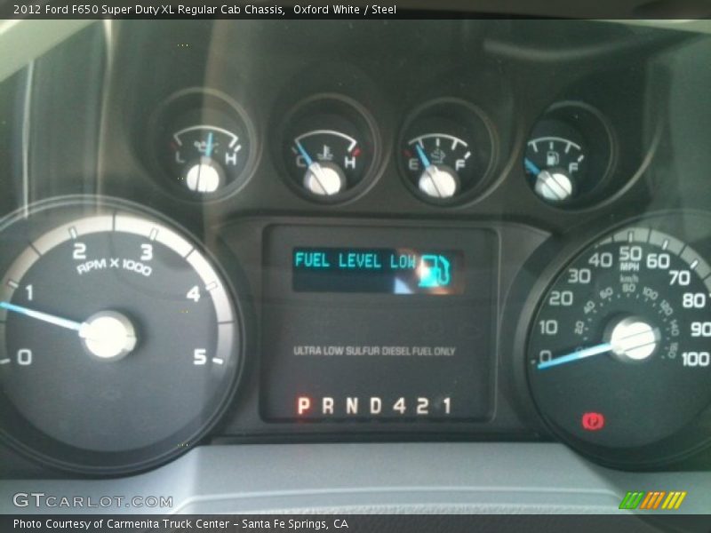  2012 F650 Super Duty XL Regular Cab Chassis XL Regular Cab Chassis Gauges