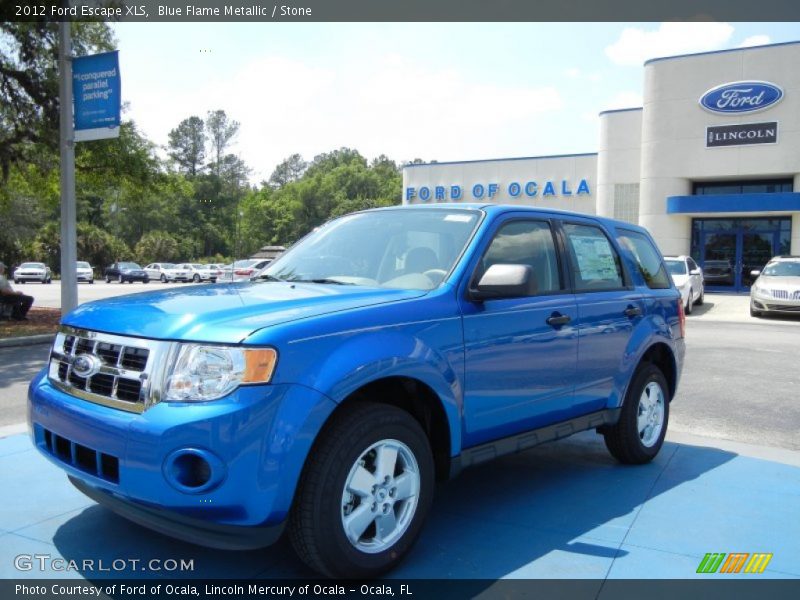 Blue Flame Metallic / Stone 2012 Ford Escape XLS