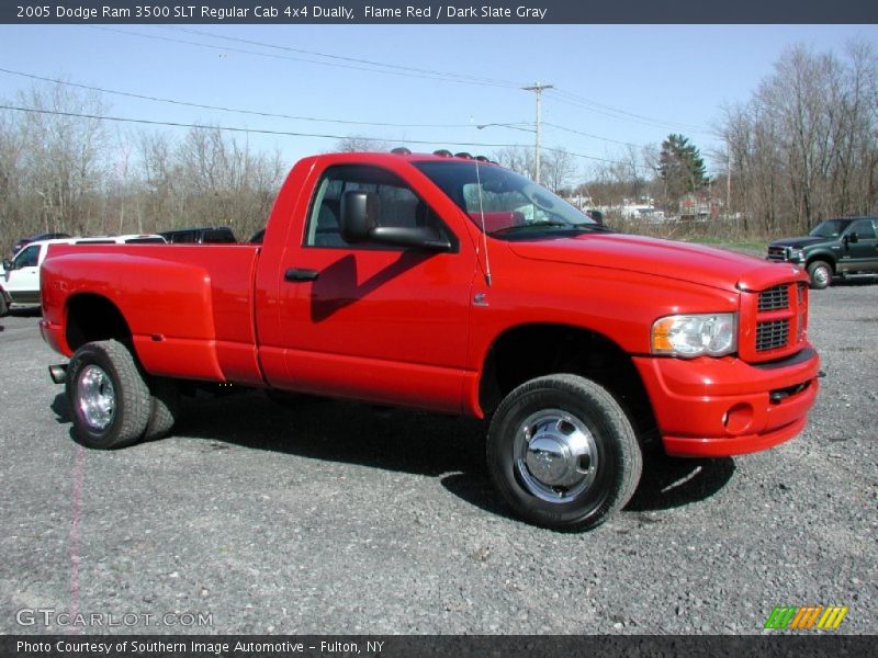 Flame Red / Dark Slate Gray 2005 Dodge Ram 3500 SLT Regular Cab 4x4 Dually
