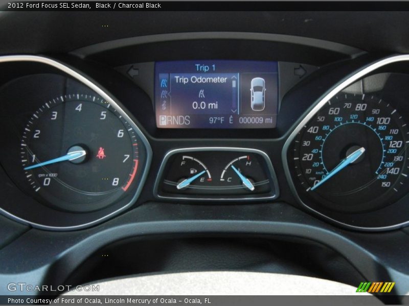 Black / Charcoal Black 2012 Ford Focus SEL Sedan