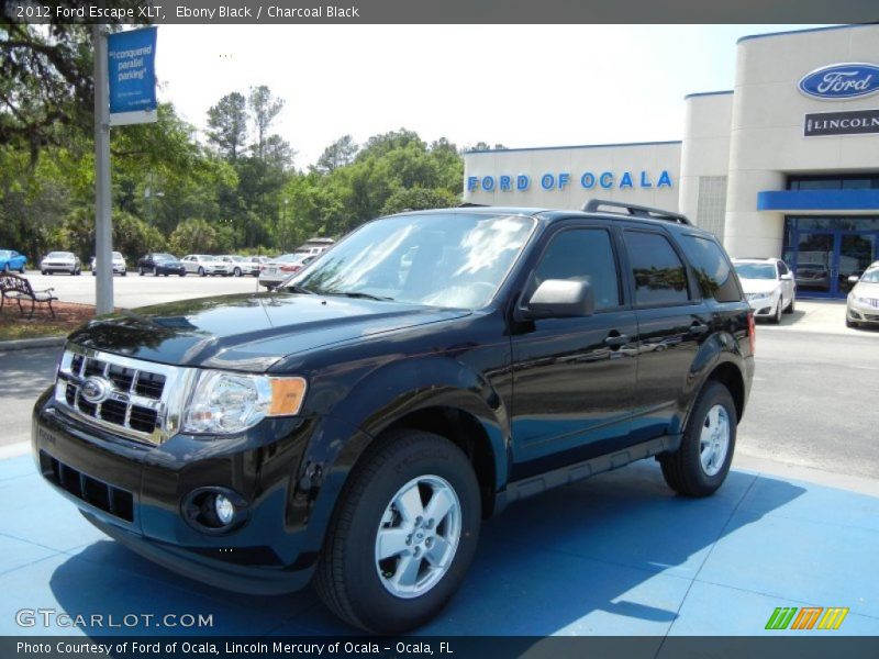 Ebony Black / Charcoal Black 2012 Ford Escape XLT