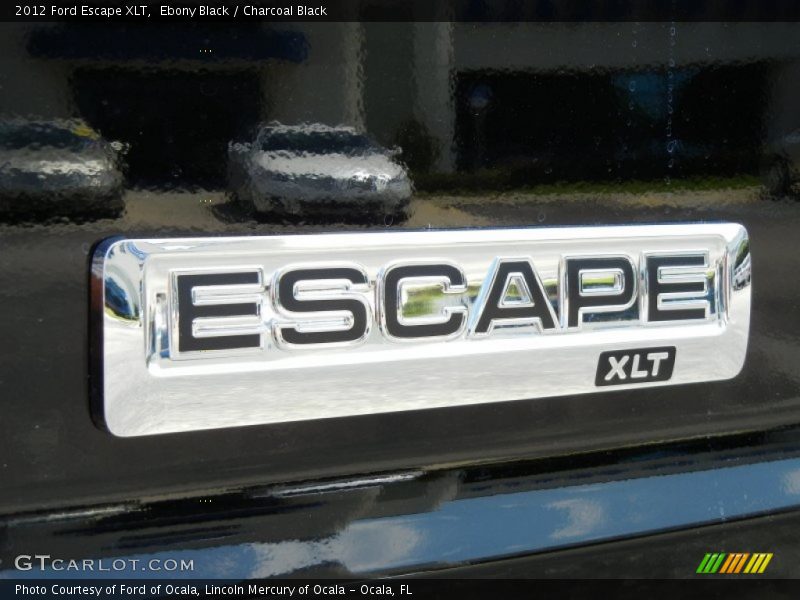 Ebony Black / Charcoal Black 2012 Ford Escape XLT