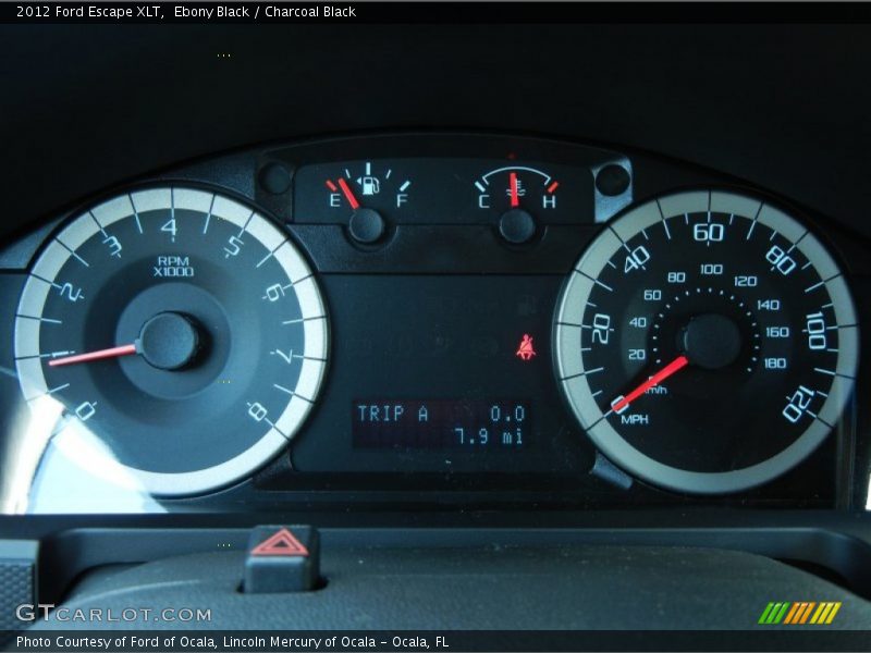 Ebony Black / Charcoal Black 2012 Ford Escape XLT