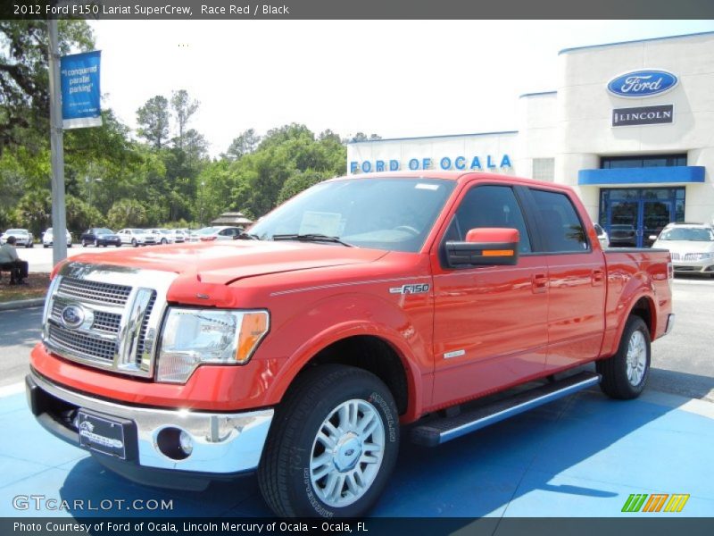 Race Red / Black 2012 Ford F150 Lariat SuperCrew