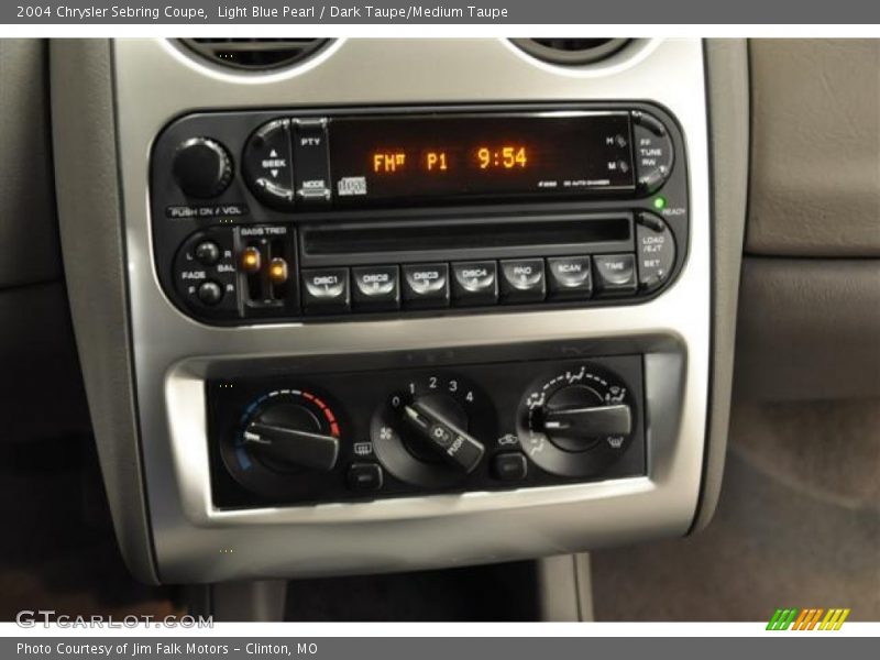 Light Blue Pearl / Dark Taupe/Medium Taupe 2004 Chrysler Sebring Coupe