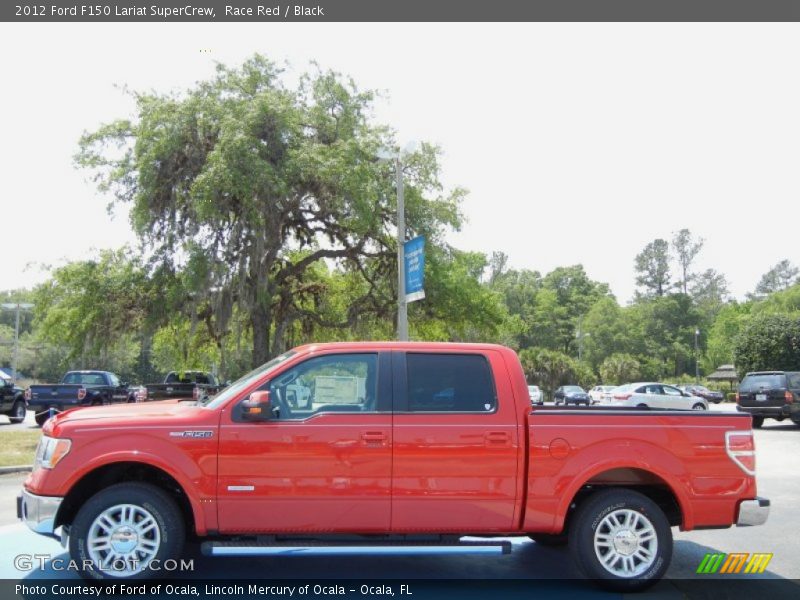 Race Red / Black 2012 Ford F150 Lariat SuperCrew