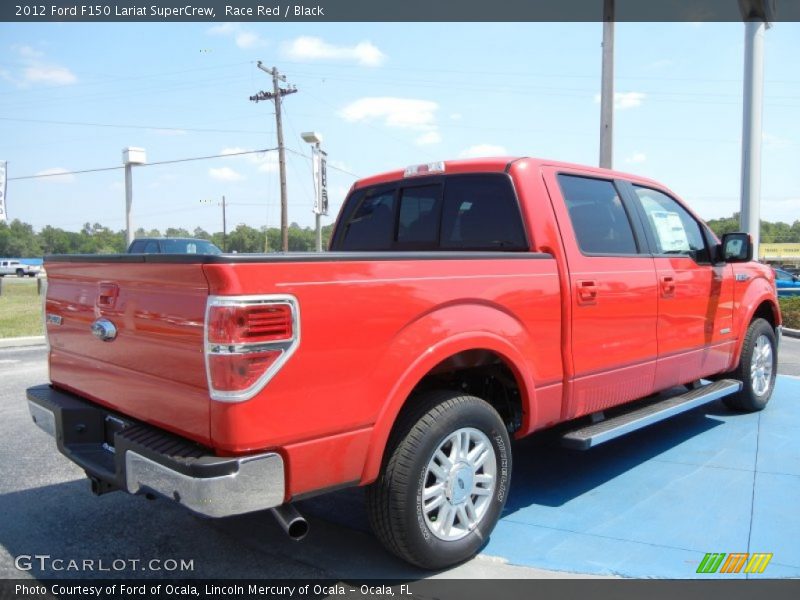 Race Red / Black 2012 Ford F150 Lariat SuperCrew