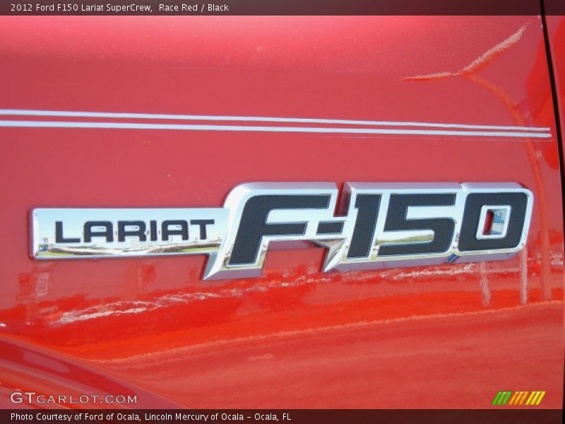 Race Red / Black 2012 Ford F150 Lariat SuperCrew