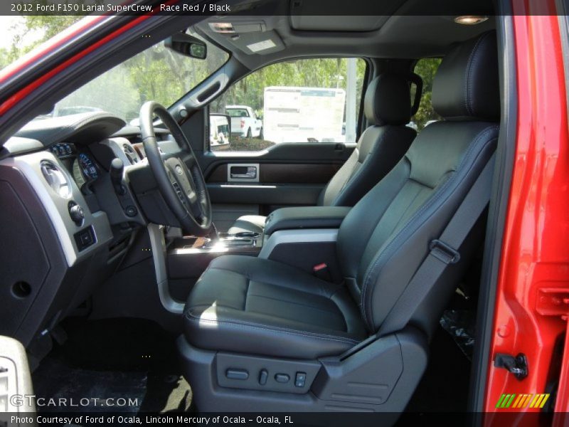 Race Red / Black 2012 Ford F150 Lariat SuperCrew