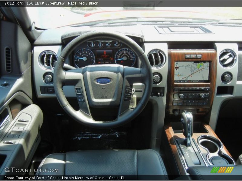 Race Red / Black 2012 Ford F150 Lariat SuperCrew