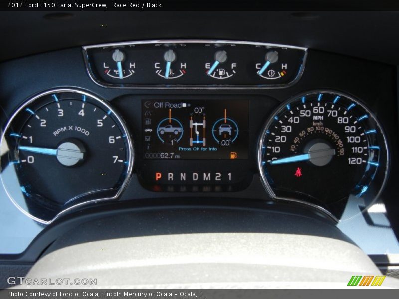 Race Red / Black 2012 Ford F150 Lariat SuperCrew