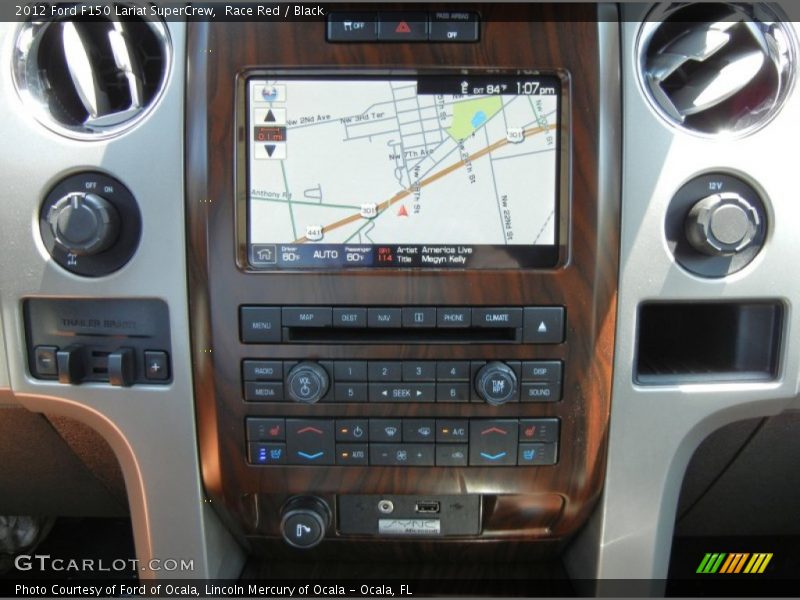 Race Red / Black 2012 Ford F150 Lariat SuperCrew