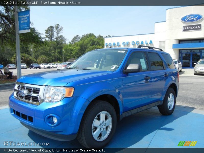 Blue Flame Metallic / Stone 2012 Ford Escape XLT