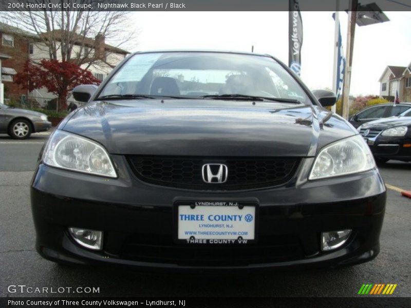 Nighthawk Black Pearl / Black 2004 Honda Civic LX Coupe