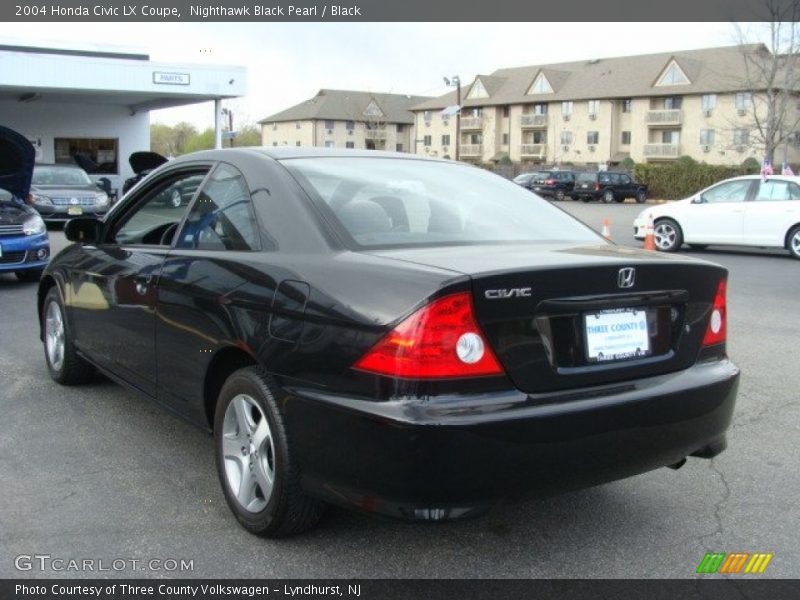 Nighthawk Black Pearl / Black 2004 Honda Civic LX Coupe