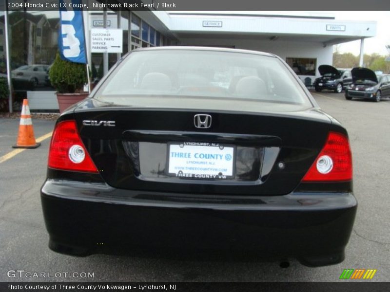 Nighthawk Black Pearl / Black 2004 Honda Civic LX Coupe