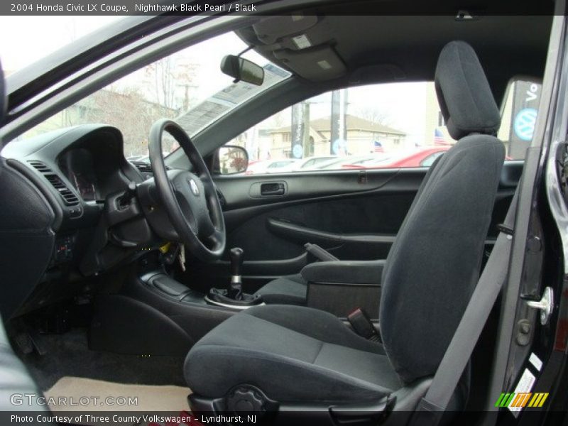 Nighthawk Black Pearl / Black 2004 Honda Civic LX Coupe