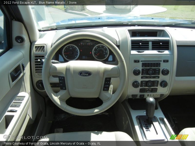 Blue Flame Metallic / Stone 2012 Ford Escape XLT