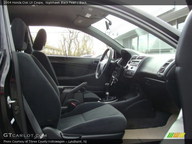 Nighthawk Black Pearl / Black 2004 Honda Civic LX Coupe