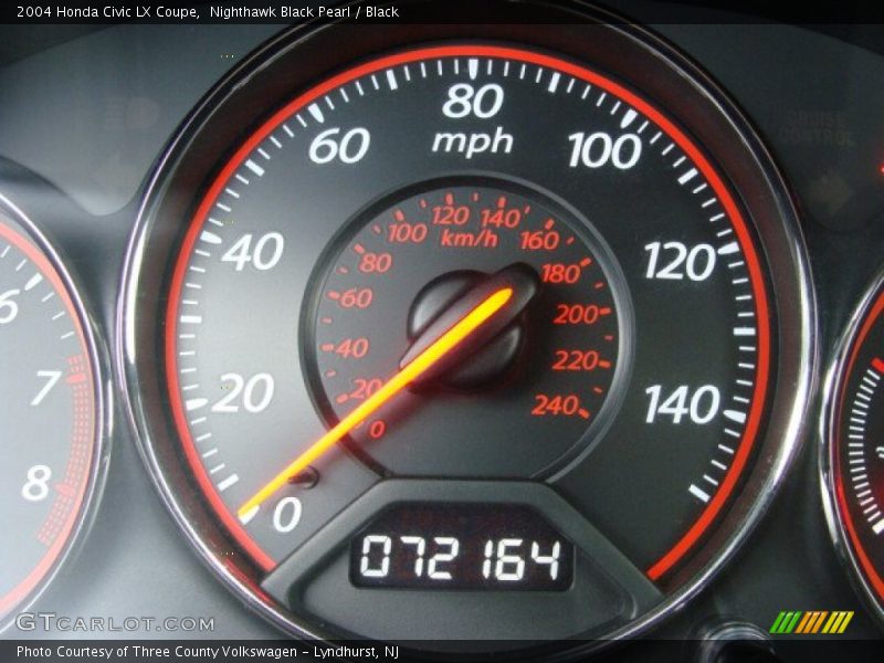 Nighthawk Black Pearl / Black 2004 Honda Civic LX Coupe