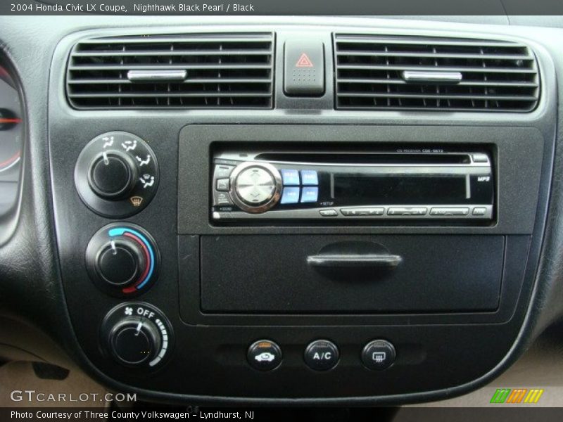 Nighthawk Black Pearl / Black 2004 Honda Civic LX Coupe