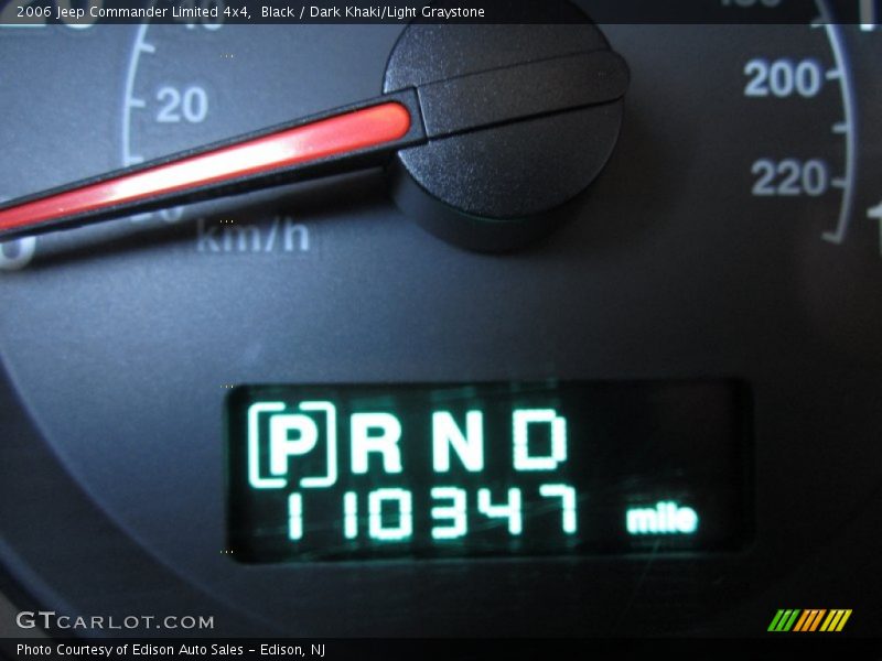 Black / Dark Khaki/Light Graystone 2006 Jeep Commander Limited 4x4