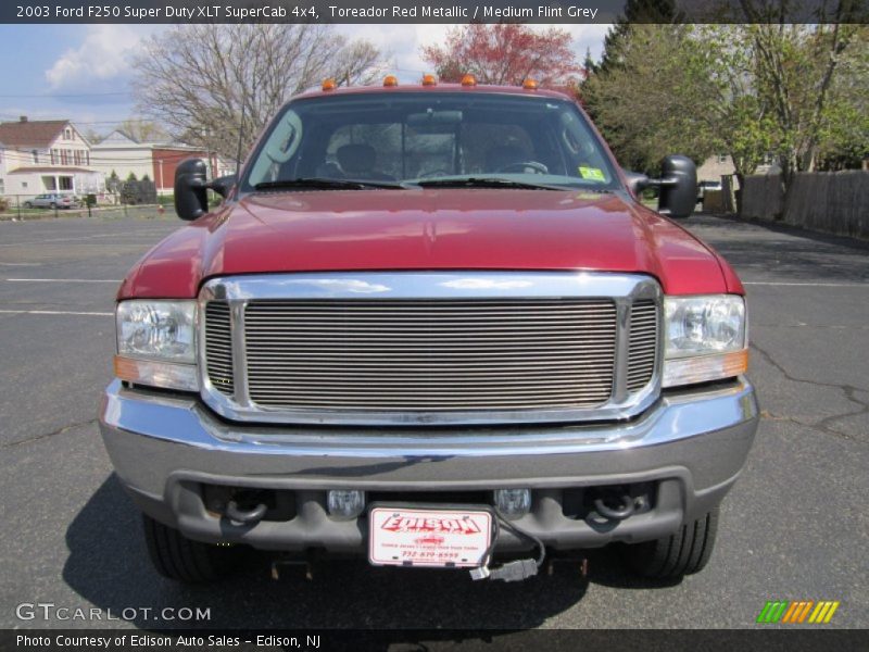 Toreador Red Metallic / Medium Flint Grey 2003 Ford F250 Super Duty XLT SuperCab 4x4
