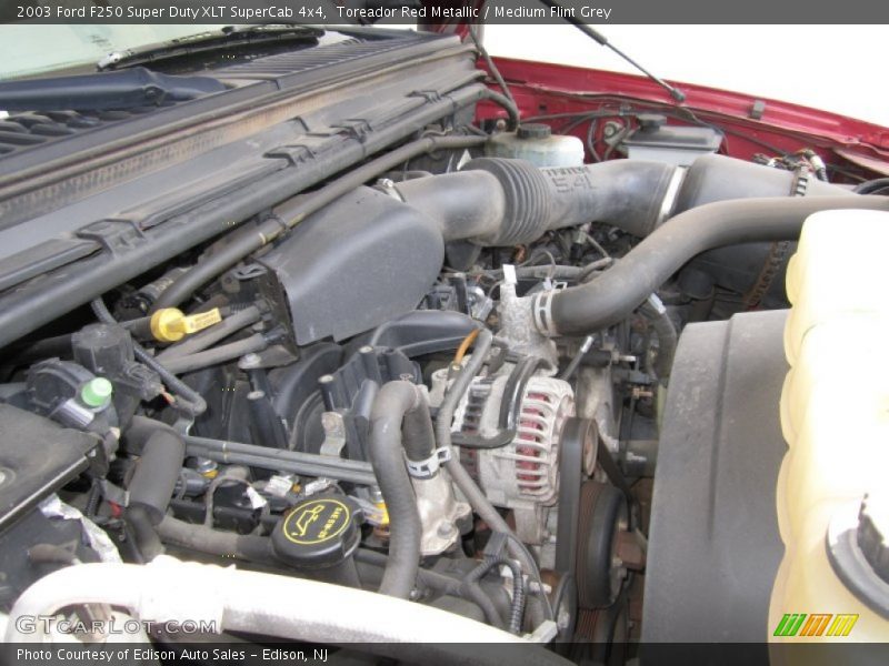 Toreador Red Metallic / Medium Flint Grey 2003 Ford F250 Super Duty XLT SuperCab 4x4