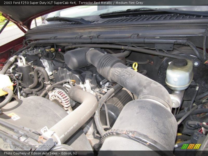 Toreador Red Metallic / Medium Flint Grey 2003 Ford F250 Super Duty XLT SuperCab 4x4