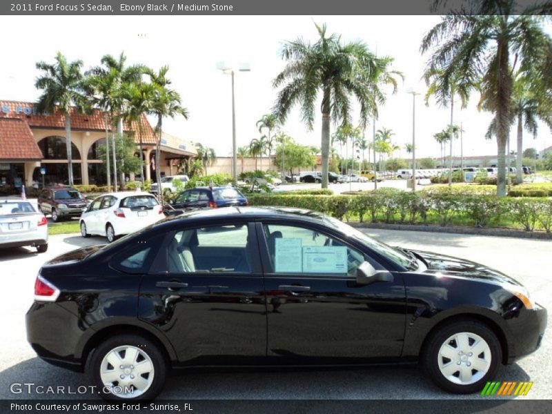 Ebony Black / Medium Stone 2011 Ford Focus S Sedan