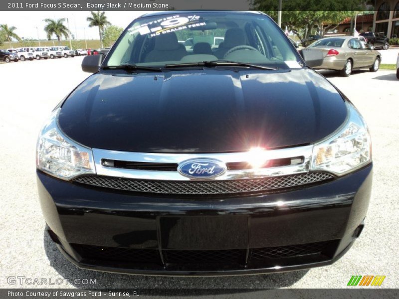 Ebony Black / Medium Stone 2011 Ford Focus S Sedan