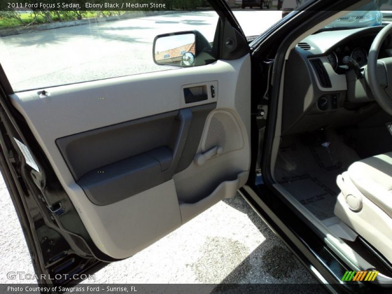 Ebony Black / Medium Stone 2011 Ford Focus S Sedan