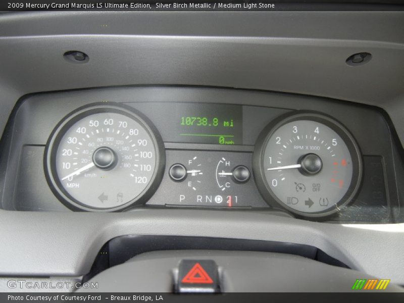 Silver Birch Metallic / Medium Light Stone 2009 Mercury Grand Marquis LS Ultimate Edition