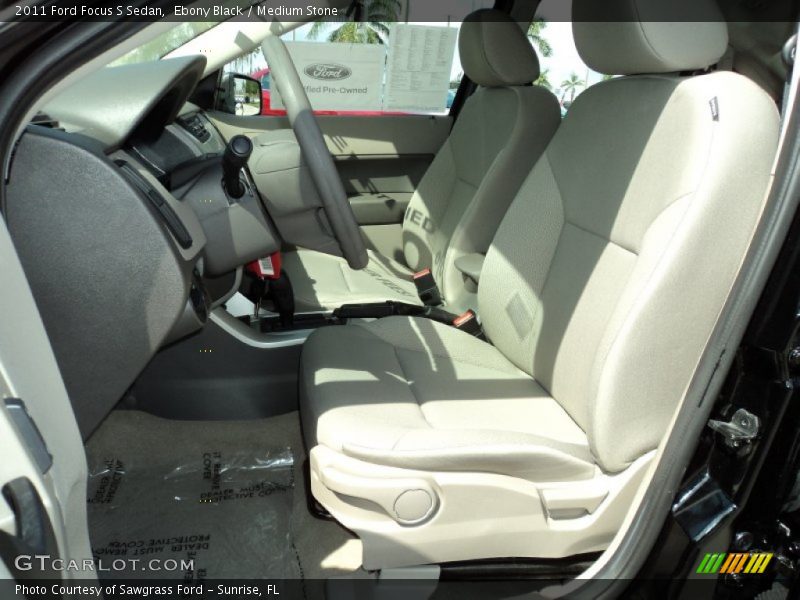 Ebony Black / Medium Stone 2011 Ford Focus S Sedan