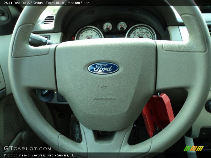 Ebony Black / Medium Stone 2011 Ford Focus S Sedan