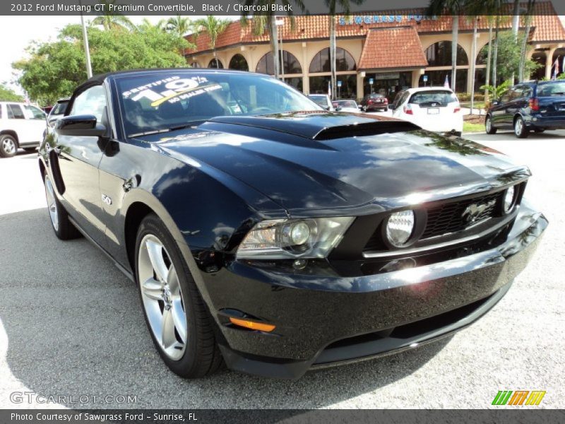 Black / Charcoal Black 2012 Ford Mustang GT Premium Convertible