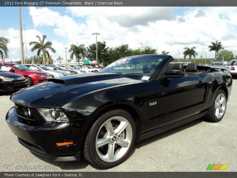 Black / Charcoal Black 2012 Ford Mustang GT Premium Convertible