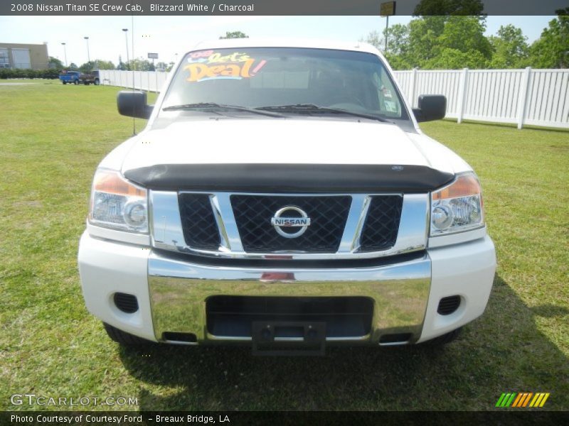Blizzard White / Charcoal 2008 Nissan Titan SE Crew Cab