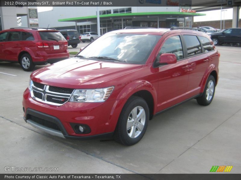Brilliant Red Tri-Coat Pearl / Black 2012 Dodge Journey SXT