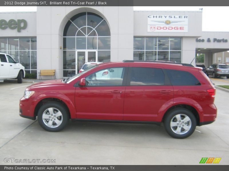 Brilliant Red Tri-Coat Pearl / Black 2012 Dodge Journey SXT