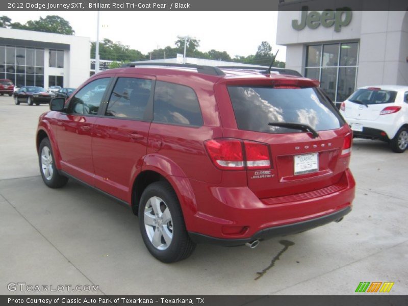 Brilliant Red Tri-Coat Pearl / Black 2012 Dodge Journey SXT