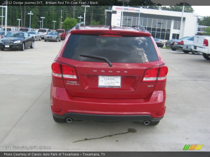 Brilliant Red Tri-Coat Pearl / Black 2012 Dodge Journey SXT