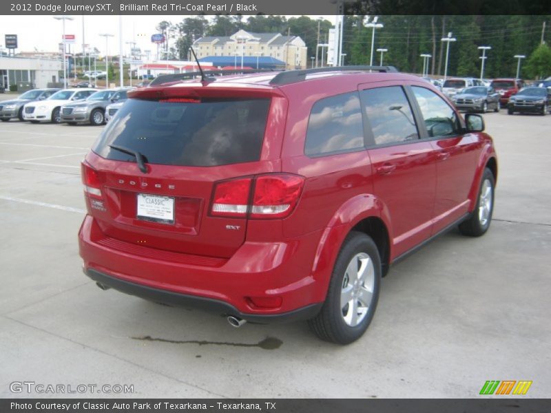 Brilliant Red Tri-Coat Pearl / Black 2012 Dodge Journey SXT