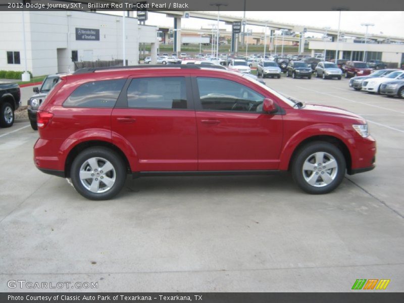 Brilliant Red Tri-Coat Pearl / Black 2012 Dodge Journey SXT