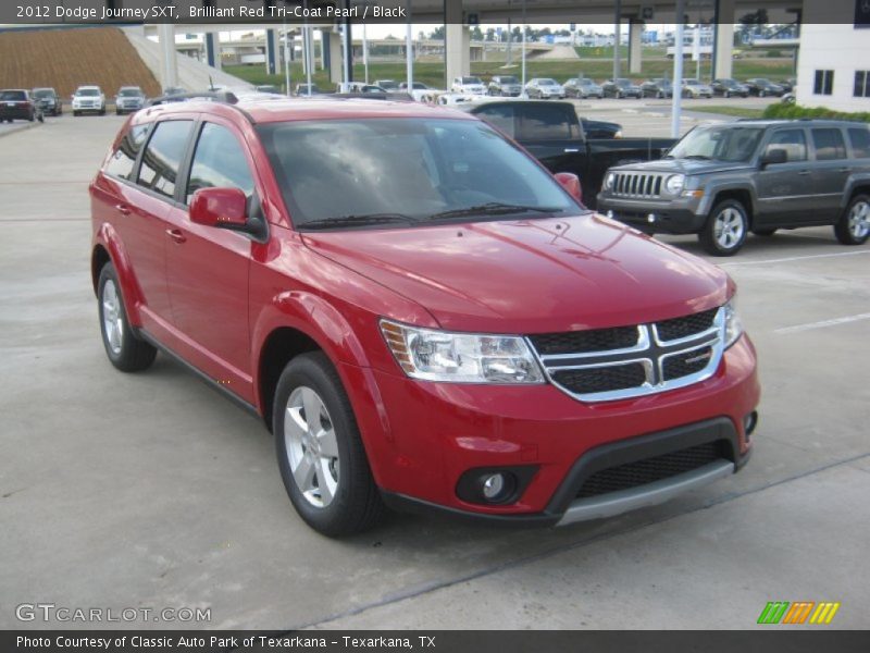 Brilliant Red Tri-Coat Pearl / Black 2012 Dodge Journey SXT