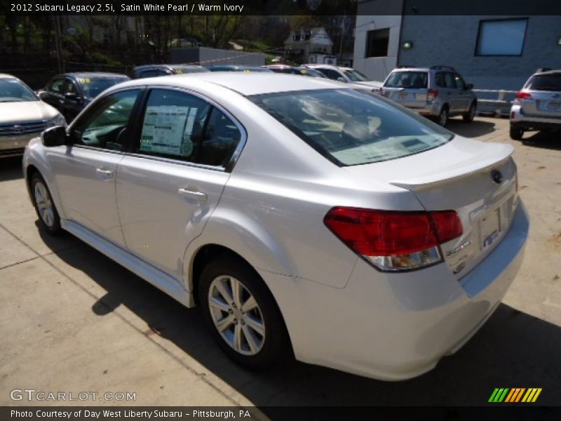 Satin White Pearl / Warm Ivory 2012 Subaru Legacy 2.5i