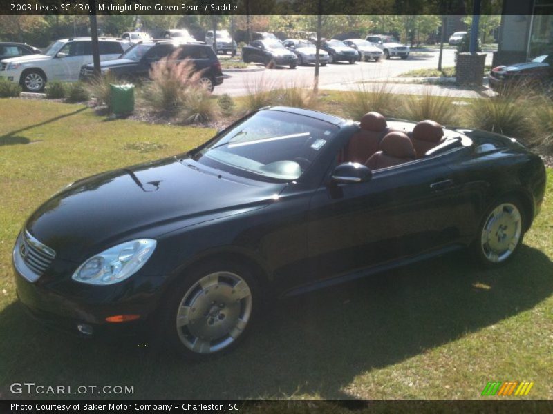 Midnight Pine Green Pearl / Saddle 2003 Lexus SC 430